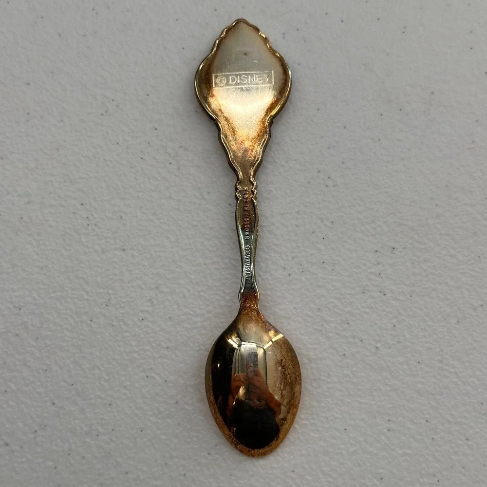 Set Of 2 Silver Plated Collectible Spoons Disney New York City‎ Souvenir liberty